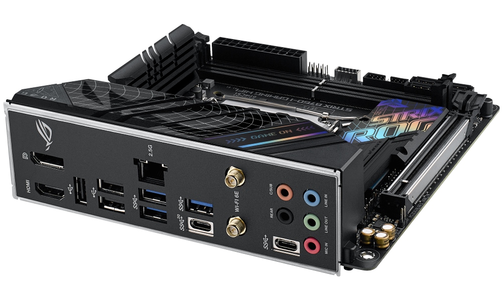 ASUS ROG STRIX B760-I GAMING WIFI / Intel B760 / LGA1700 / 2x DDR5 / 2x M.2 / DP / HDMI / 1x USB-C / WIFI / mini-ITX